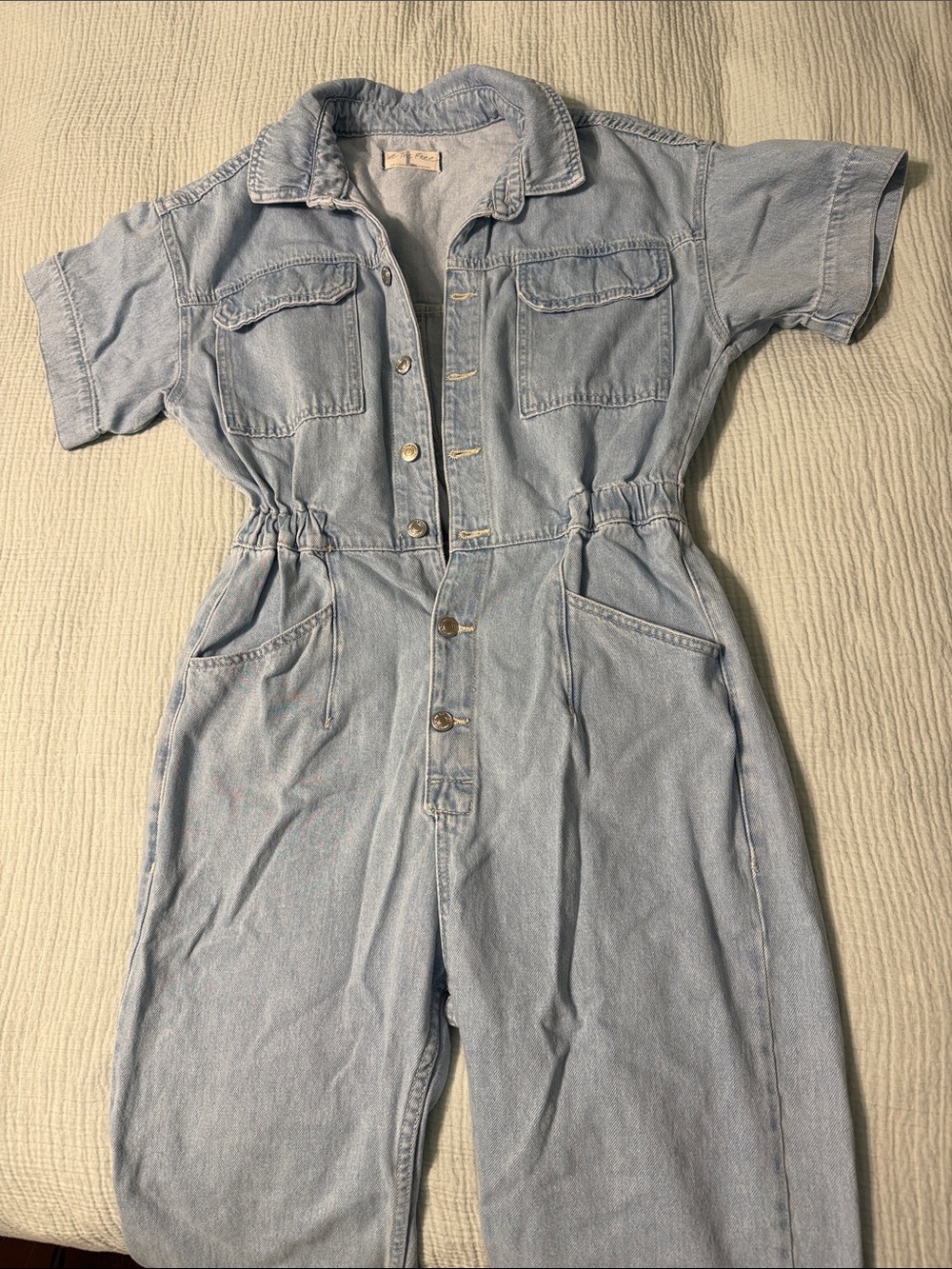 Free People Denim Jumpsuit
